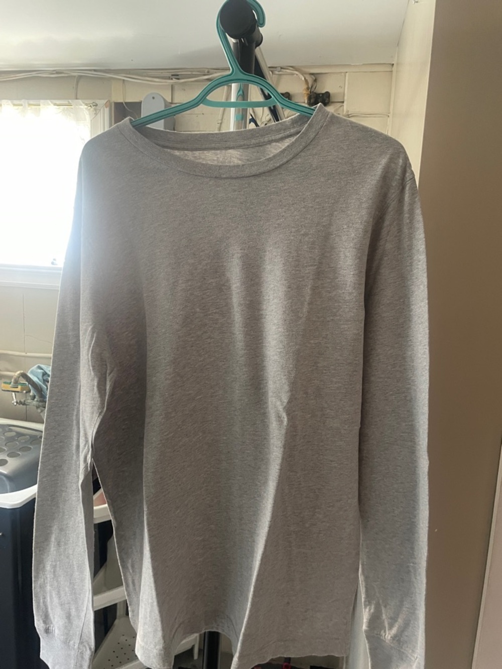 George Men's Long Sleeve Crew Neck Shirt - Gray